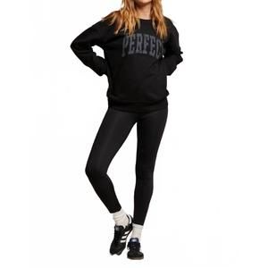 NEW PERFECTWHITETEE french terry perfect sweatshirt in true black